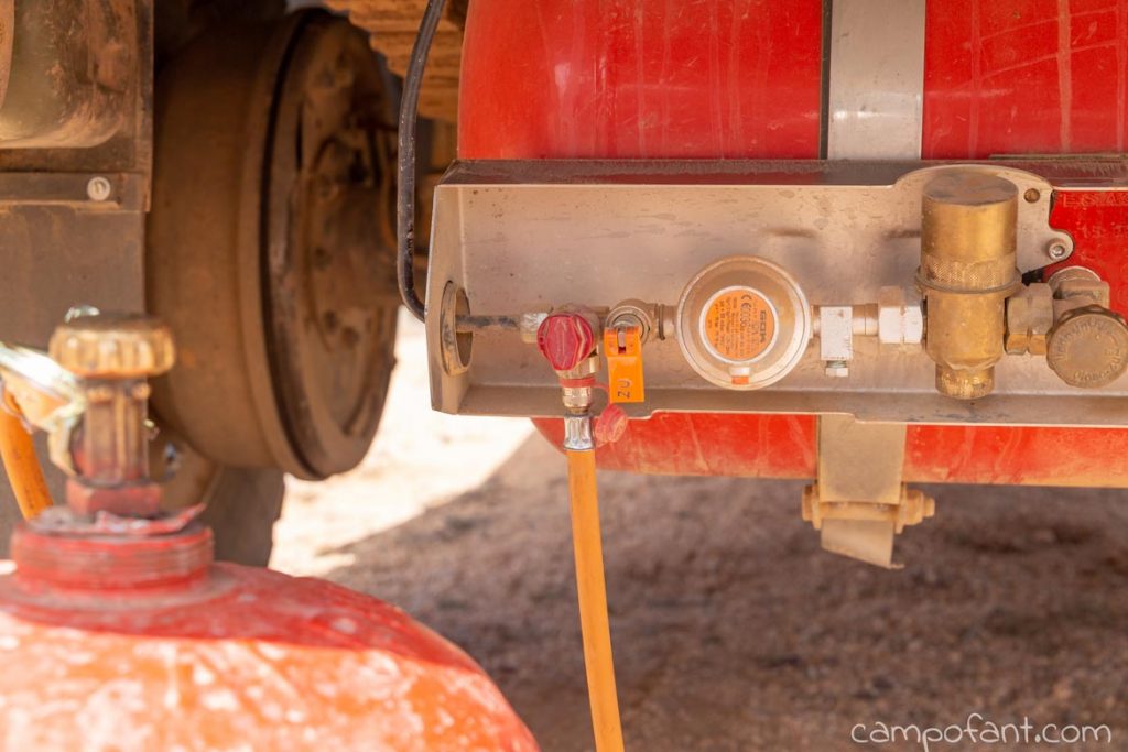 Externe Gasflasche