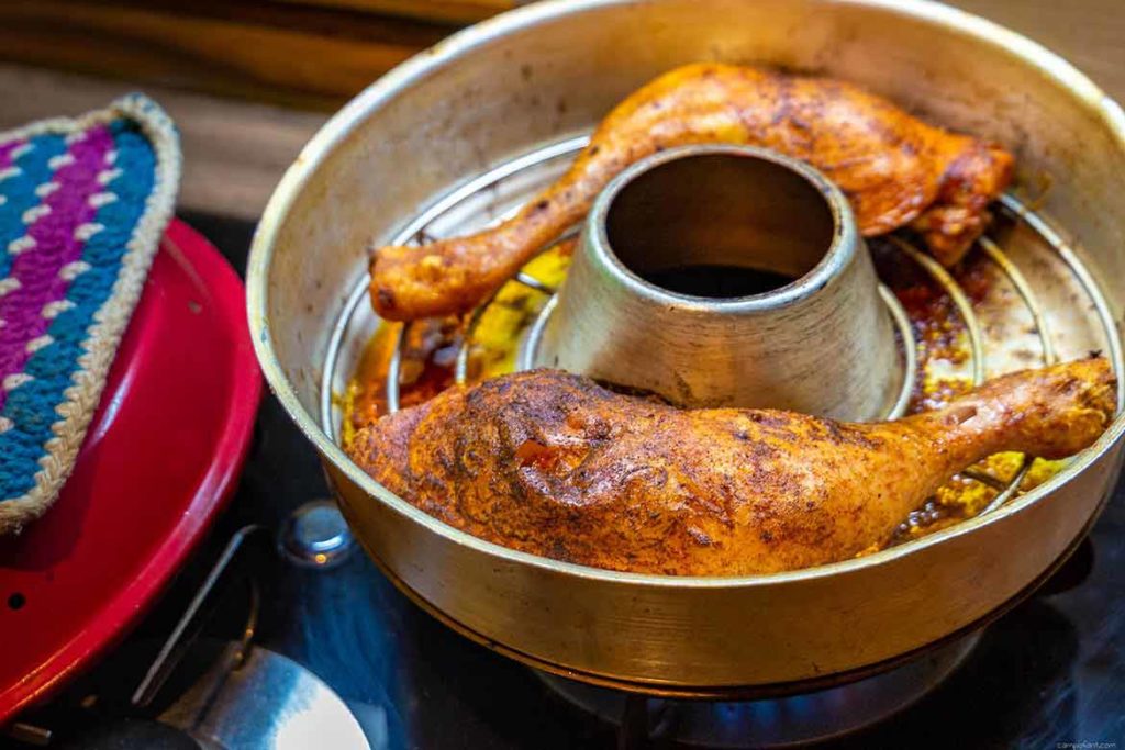 Omnia Rezept Knusprige Hähnchenschenkel