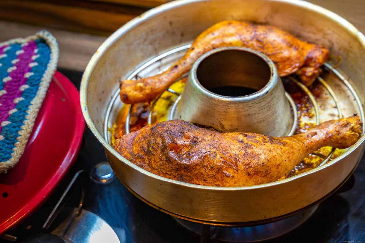Omnia Rezept Knusprige Hähnchenschenkel