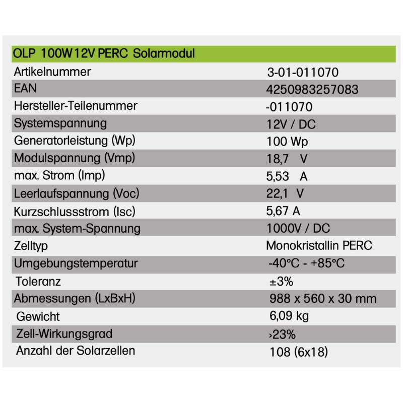 Solarmodul Daten Berechnung Solarregler