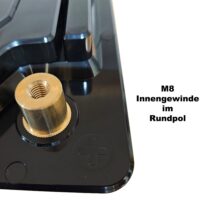 BullTron Rundpol M8 Innengewinde