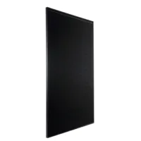 WATTSTUNDE® SOLA Frame Black 275 Watt Solarpanel – schräge Ansicht von links mit sichtbarem Rahmenprofil