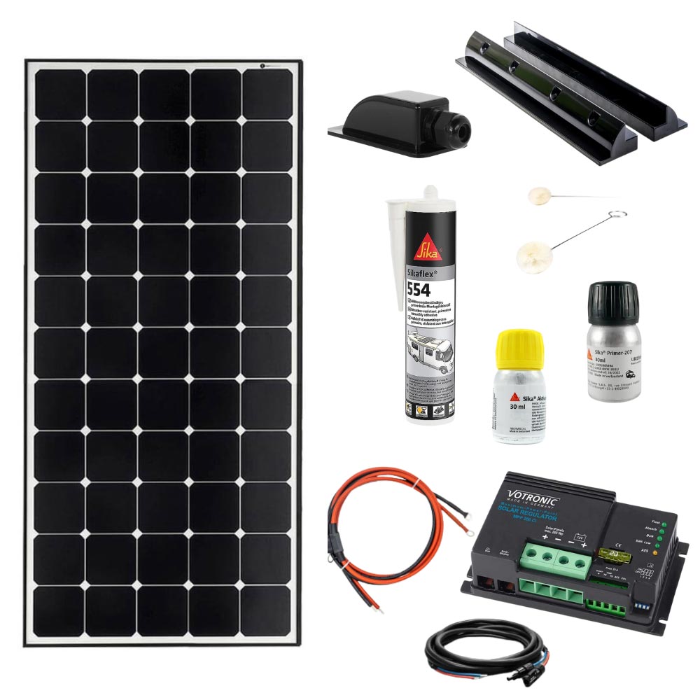210 Watt Solar-Set schwarz mit MPP Laderegler von Votronic