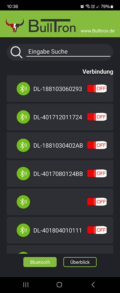 Neue BullTron App alle Akkus