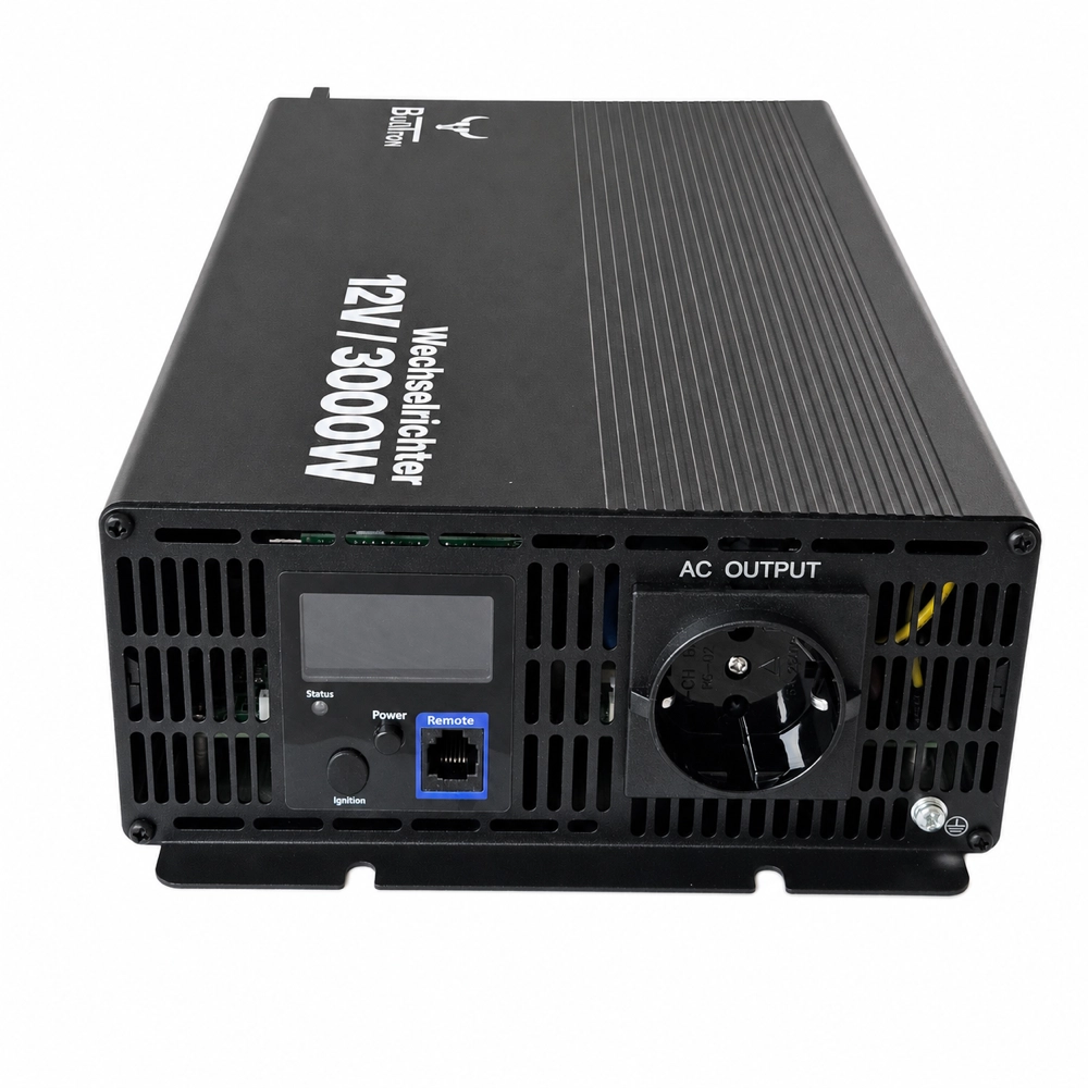 bulltron-wechselrichter-standard-3000w-display Bulltron Wechselrichter Standard 3000 Watt mit Steckdose