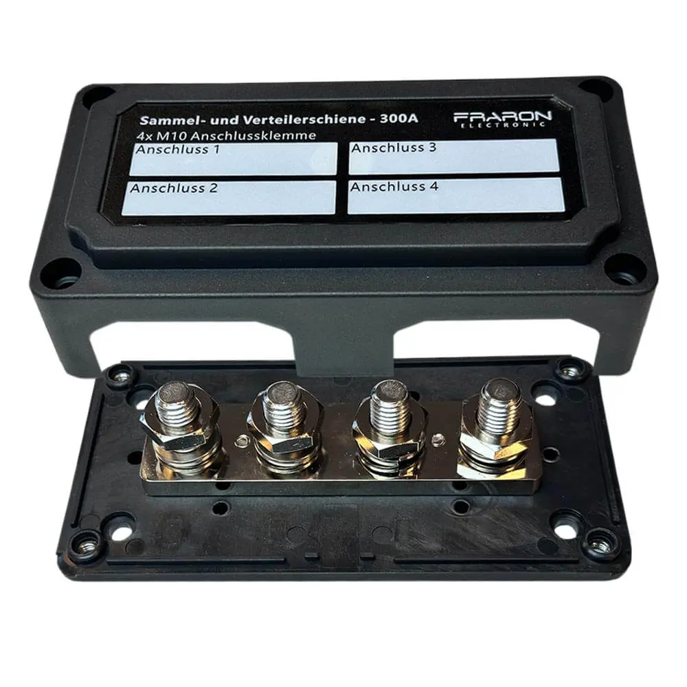 Hochstrom-Sammelschiene-4-x-M10-bis-300A-SS4M10-P-10 Hochstrom Sammelschiene schwarz