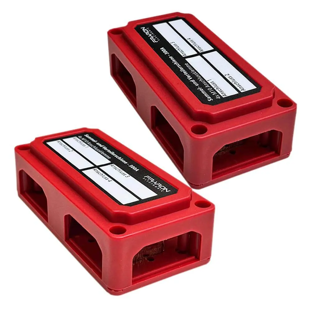 Hochstrom-Sammelschiene-4-x-M10-bis-300A-SS4M10-P-rot-1 Hochstrom Sammelschiene rot