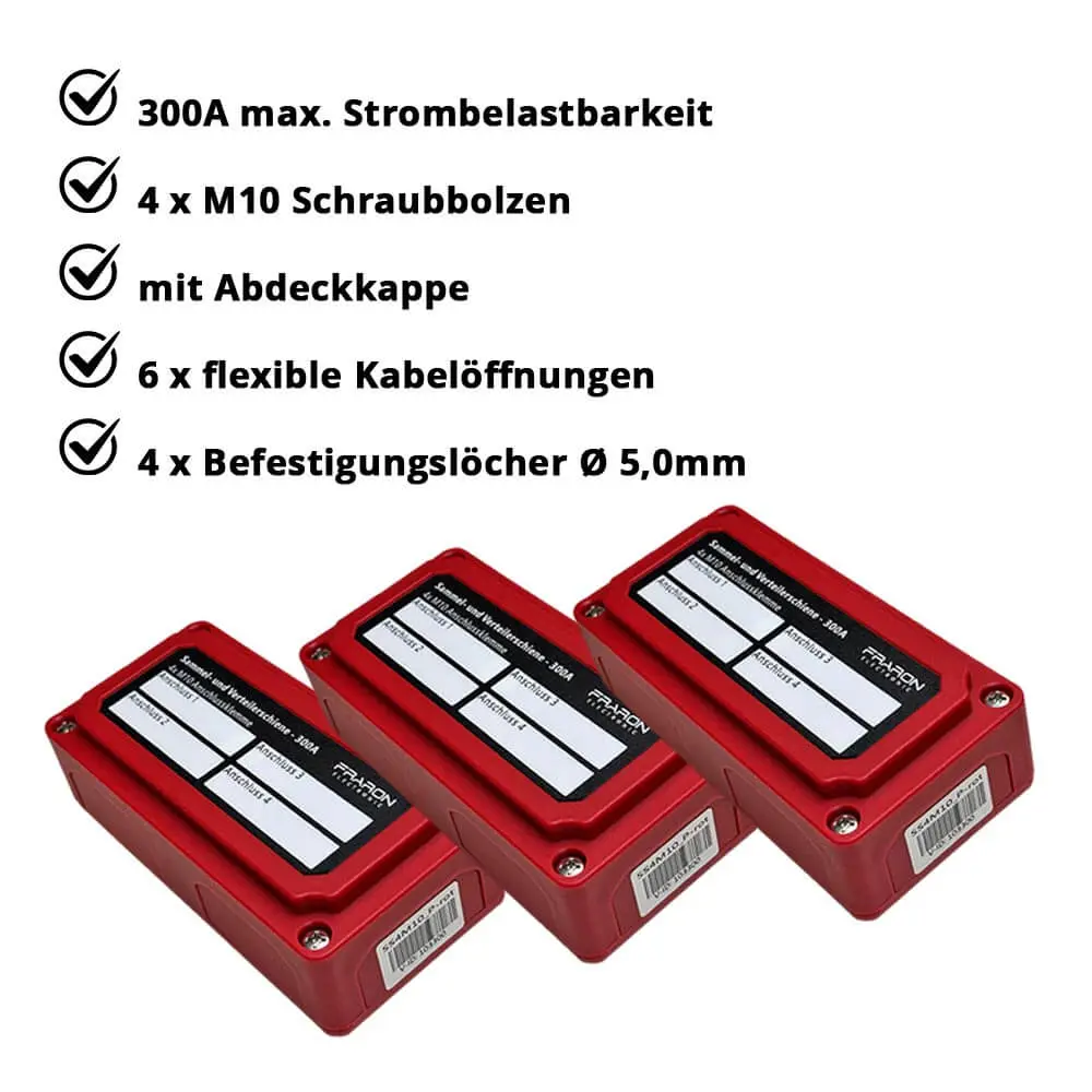 Hochstrom-Sammelschiene-4-x-M10-bis-300A-SS4M10-P-rot-5 Hochstrom Sammelschiene rot
