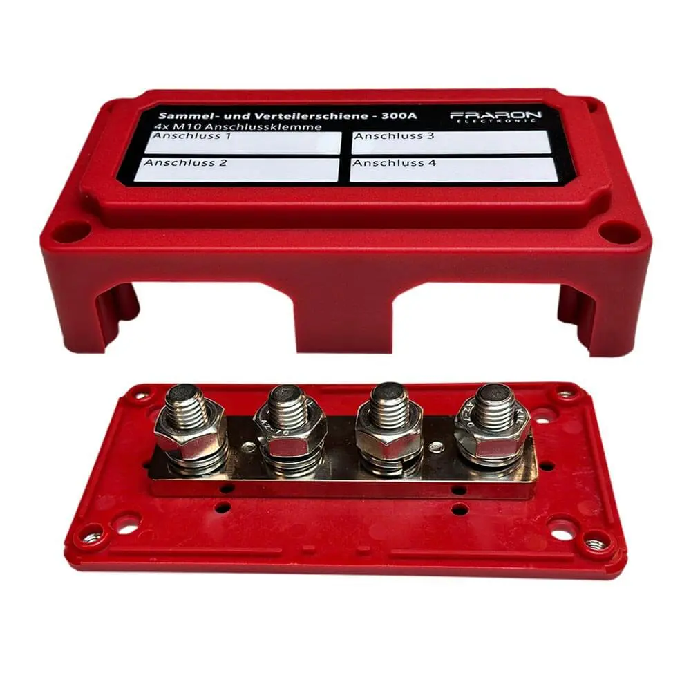 Hochstrom-Sammelschiene-4-x-M10-bis-300A-SS4M10-P-rot-6 Hochstrom Sammelschiene rot