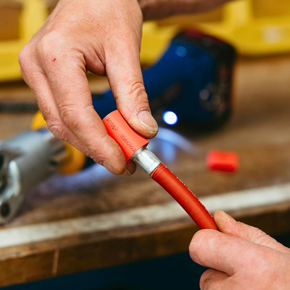 Batteriekabel konfektionierung anbringung schrumpfschlauch