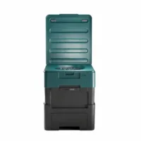 Clesana X1 Verschweiss-Toilette mit offenem Deckel von vorne