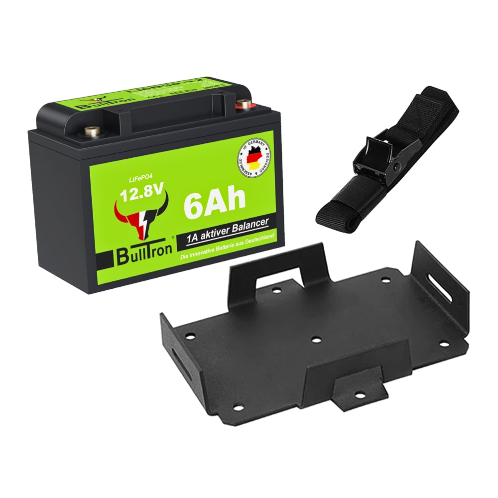 bulltron-6ah-clesana-stuetzbatterie-ohne-power-management BullTron 6Ah Clesana Stützbatterie ohne Powermanagement mit Halterung