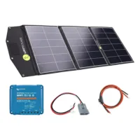 140 Watt Solartaschen-Set mit 140 Watt SOLA Ease+ Solartasche, Laderegler Victron SmartSolar MPPT 75/15, Adapterkabel und Batteriekabel