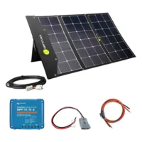 200 Watt Solartaschen-Set mit 200 Watt SOLA Ease Solartasche, Laderegler Victron SmartSolar MPPT 75/15, Adapterkabel und Batteriekabel