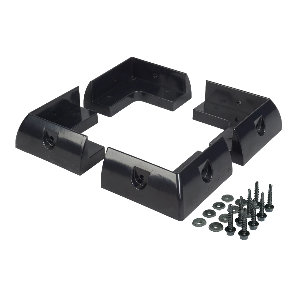 Halteecken MOUNT corner schwarz von Wattstunde mit Befestigungsschrauben Halteecken MOUNT corner schwarz von Wattstunde mit Befestigungsschrauben