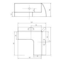 Technische Zeichnung Halteecken MOUNT corner von Wattstunde