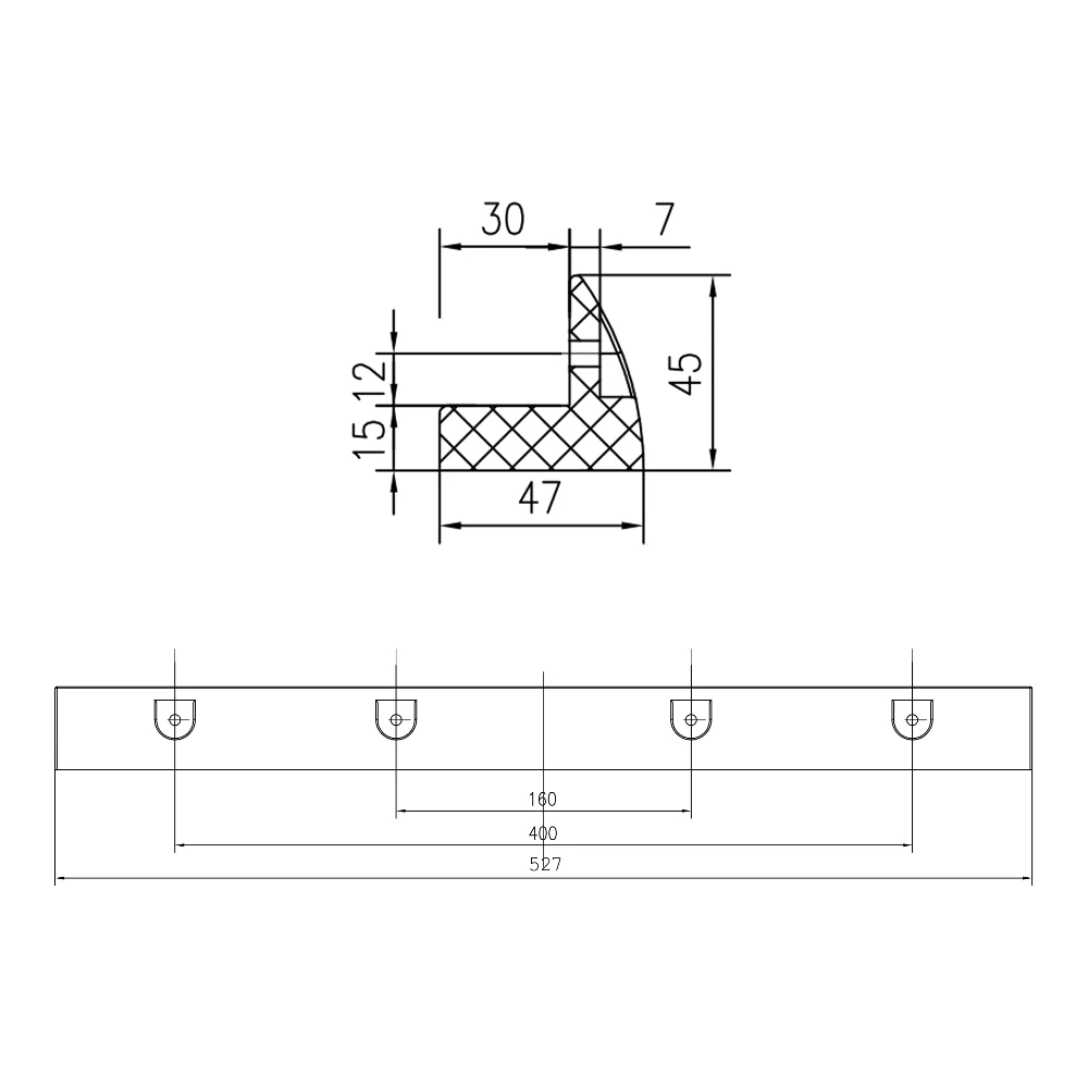 Technische Zeichnung Haltespoiler MOUNT 53 von Wattstunde Technische Zeichnung Haltespoiler MOUNT 53 von Wattstunde