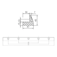 Technische Zeichnung Haltespoiler MOUNT 67 von Wattstunde