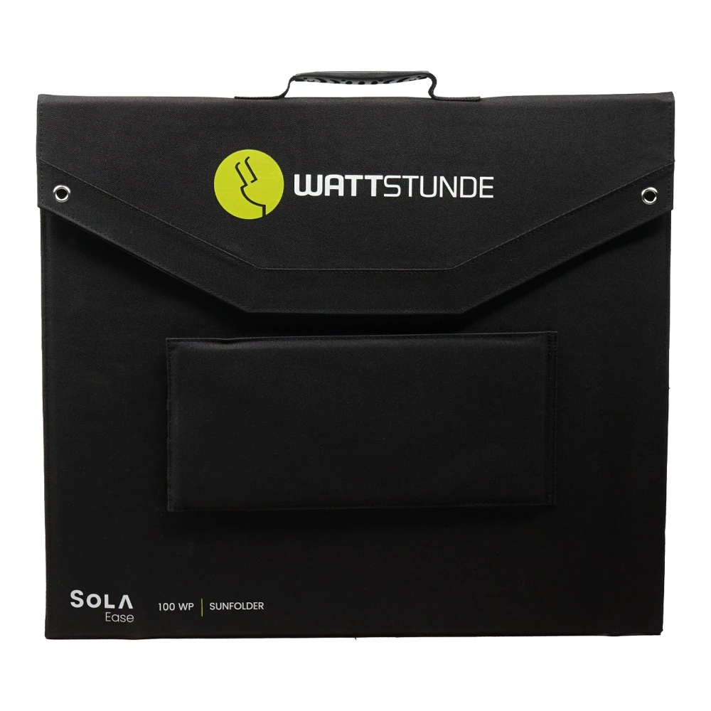 SOLA Ease 100 Watt Solartasche von Wattstunde zusammengeklappt SOLA Ease 100 Watt Solartasche von Wattstunde zusammengeklappt