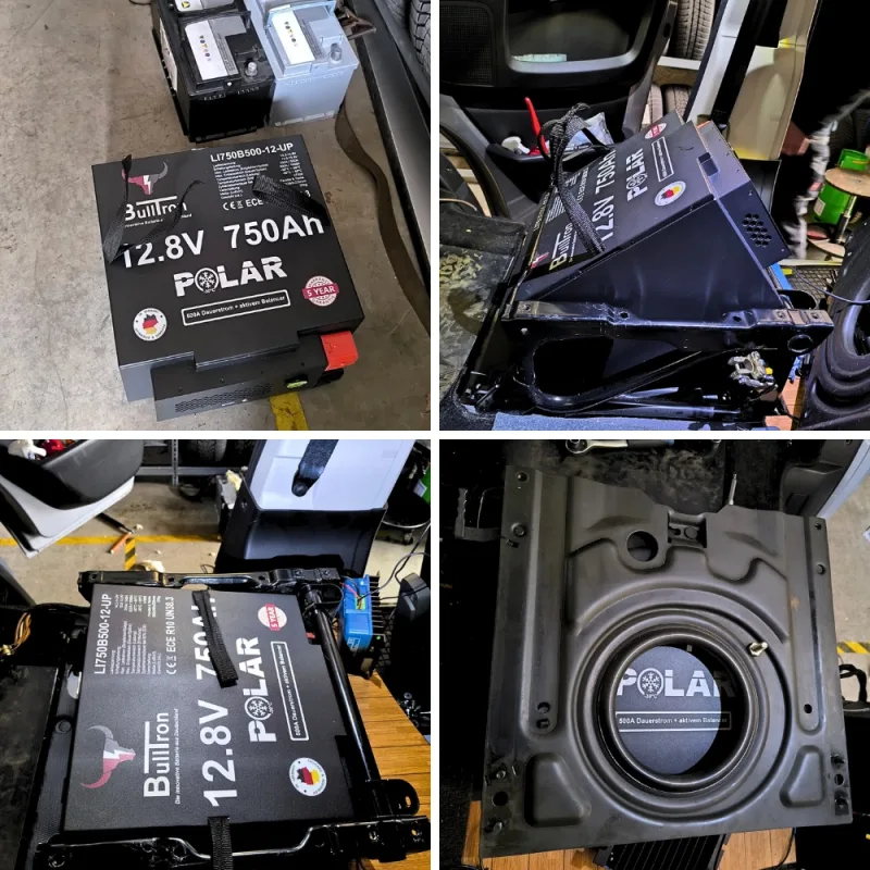 Kundenbild 750Ah BullTron Polar in Citroen Jumper unter dem Sitz verbaut